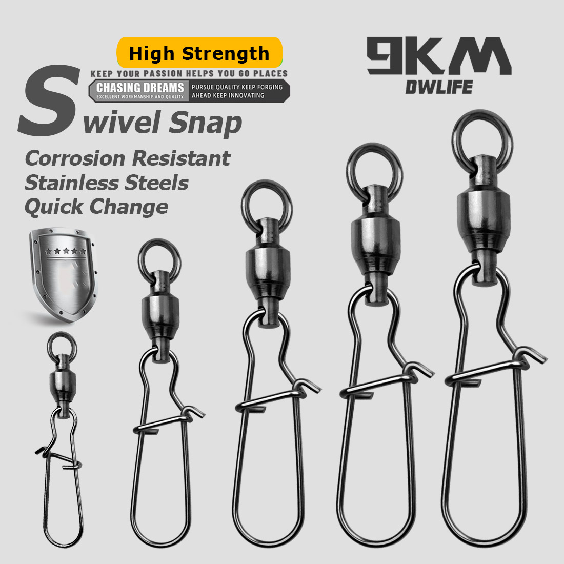 9KM 10PCS Ball Bearing Swivel  - Baitcasting Reel recension och pris