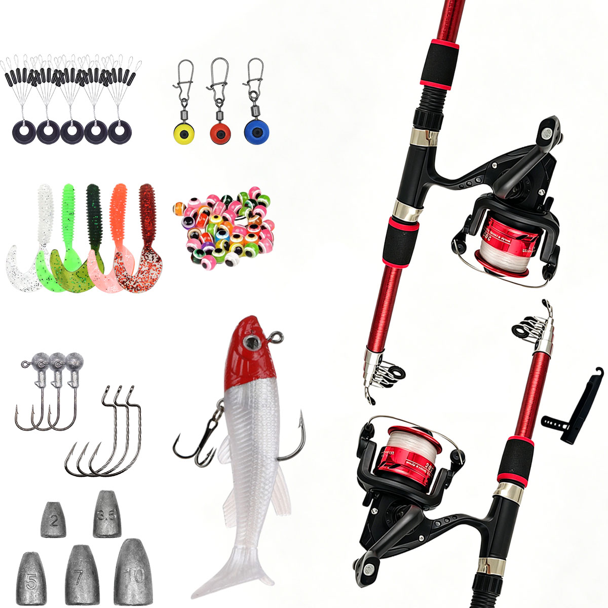 Spinning Fishing Rod and Reel  - Spincast Reel recension och pris