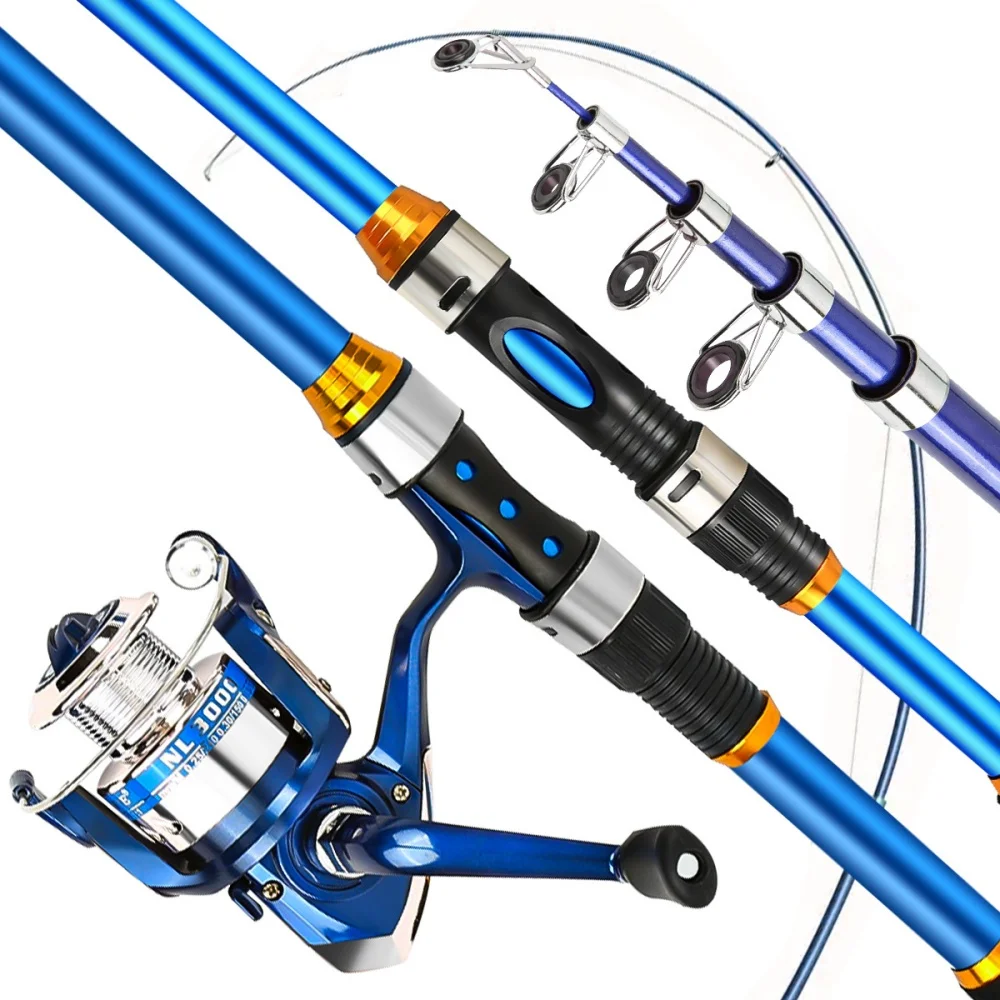 2.1-3.6M Telescopic Glass Fibe - Spincast Reel recension och pris