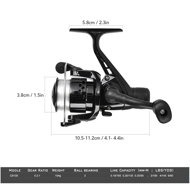 BRAVMAK 2.1/ 2.3 mTelescopic F - Spincast Reel recension och pris