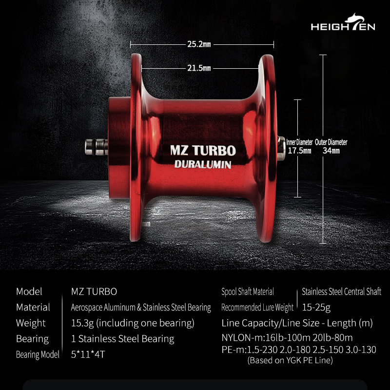 HEIGHTEN Two-Stage MZ Turbo St - Reel Spare Spool recension och pris